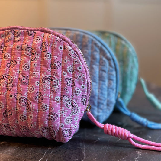 Pretty in Paisley Quilted Cosmetic Bag