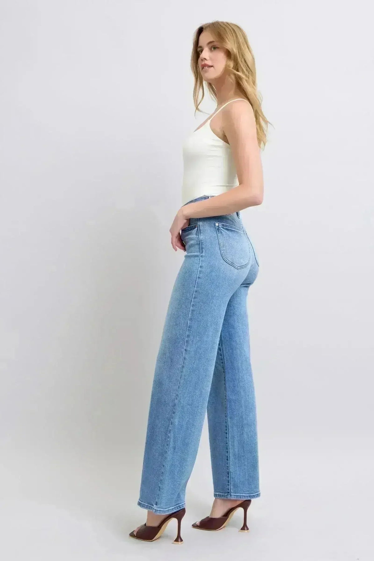 Judy Blue High Rise Wide Leg Jeans