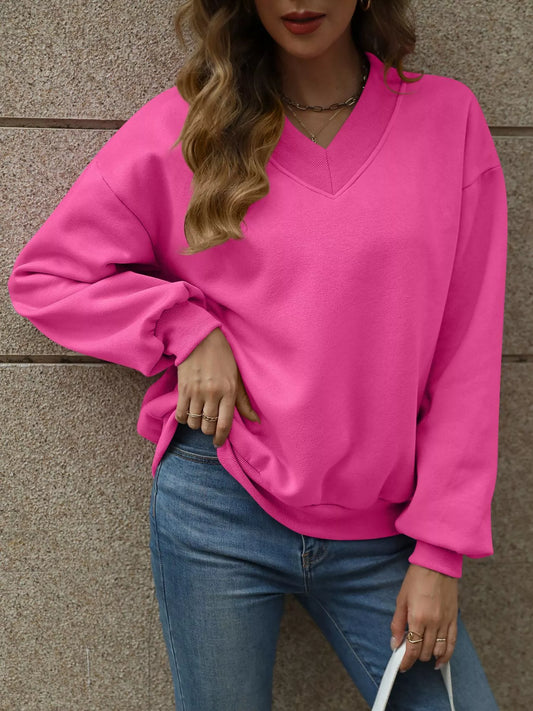 The Pink Pineapple Everyday V-Neck Sweatshirt