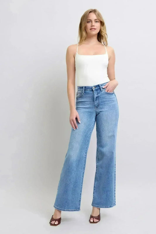 Judy Blue High Rise Wide Leg Jeans