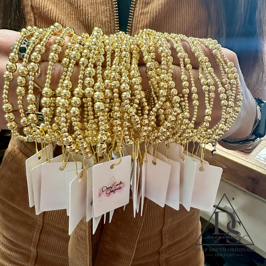 Golden Grace Beaded Bracelet
