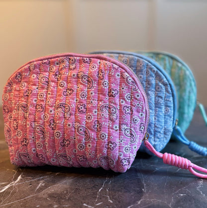 Pretty in Paisley Quilted Cosmetic Bag
